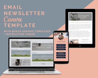 EDITABLE Email Newsletter Template | Canva Template | Canva Newsletter | DFY Marketing Tools | Business Graphics | Done For You | Gmail