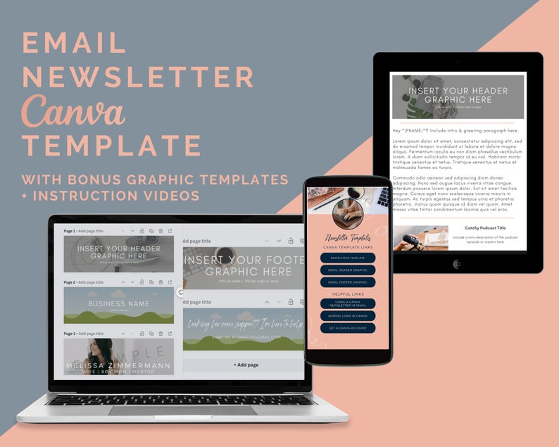 EDITABLE Email Newsletter Template Canva Template Canva Newsletter EDITABLE Email Newsletter Template Canva Template Canva Newsletter