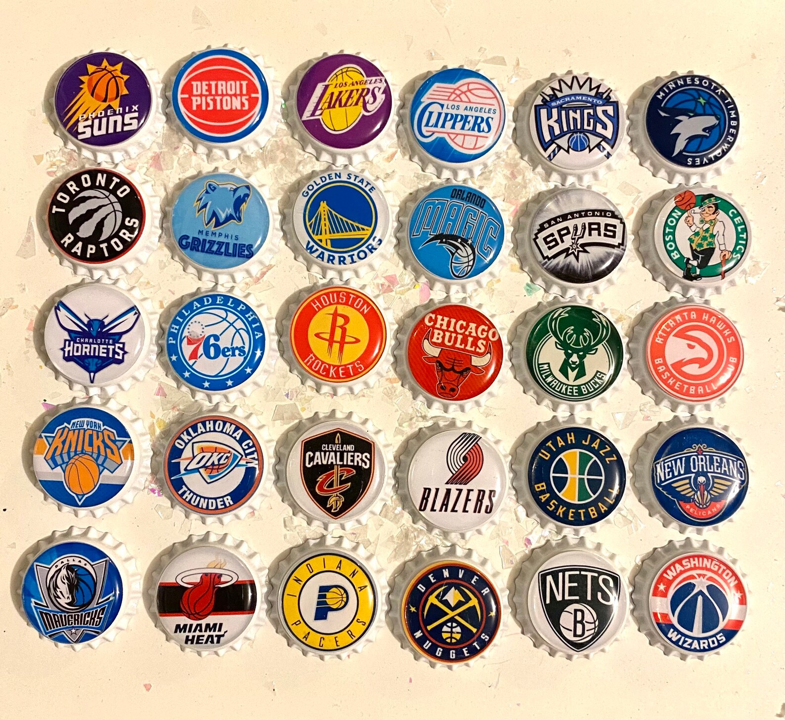 All NBA 30 Teams Bottle Cap Bottle Etsy Italia