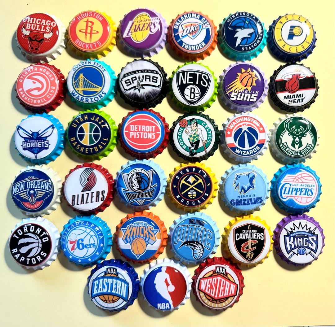 All NBA 30 Teams, Bottle Cap Bottle Cap Etsy