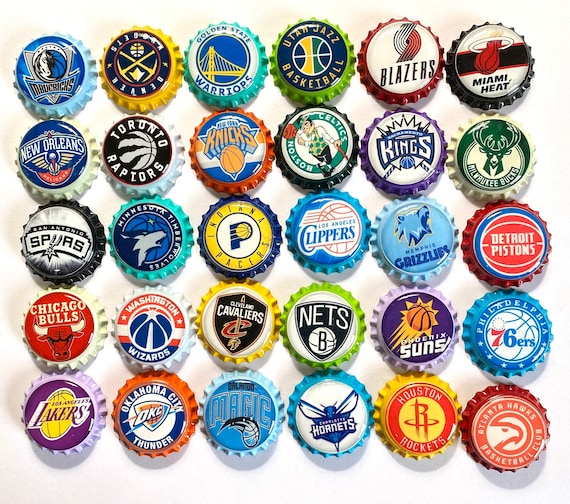 All NBA 30 Teams Bottle Cap Bottle Etsy