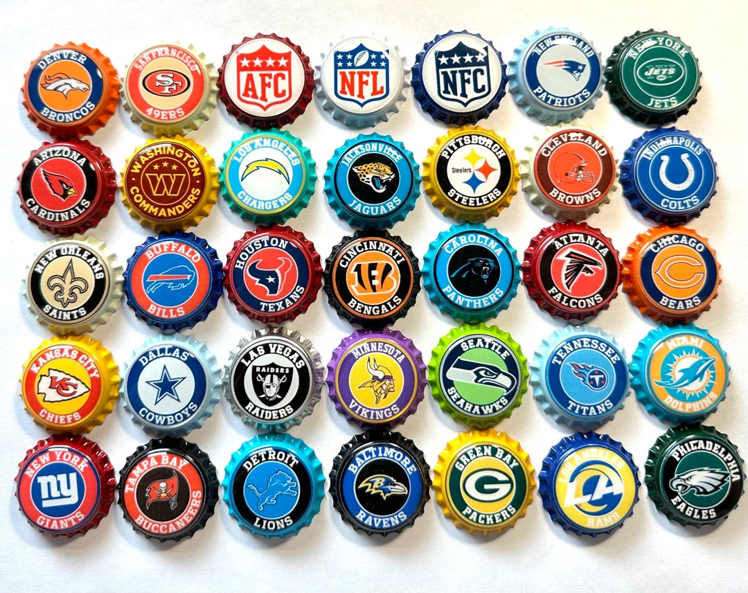 All NFL 32 Teams, Team, Bottle Cap Bottlecap