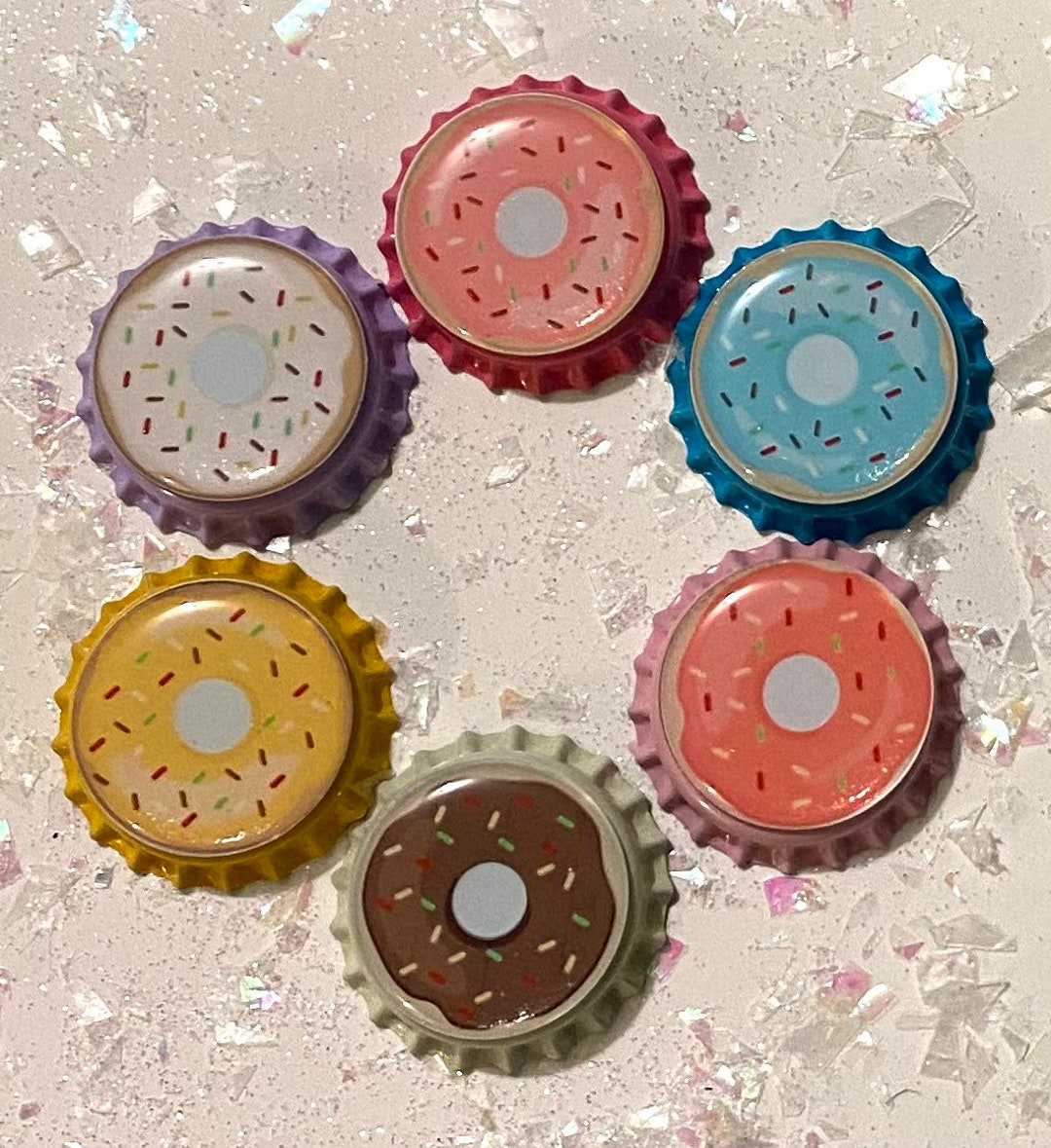 Donuts, Donut Bottle Cap Bottle Cap Etsy