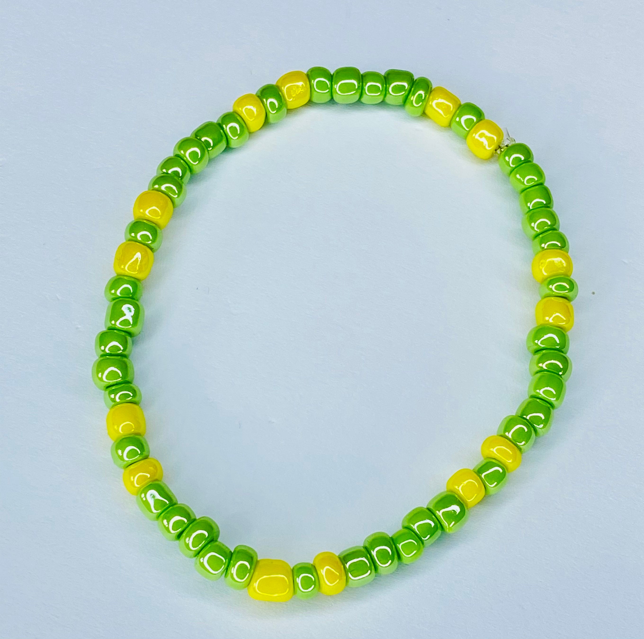 6.5 or 7 Yellow and green bracelets green bracelet yellow Etsy