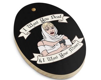 Addams Family Values Ornament – Debbie Jellinsky Quote, Goth Holiday Decor