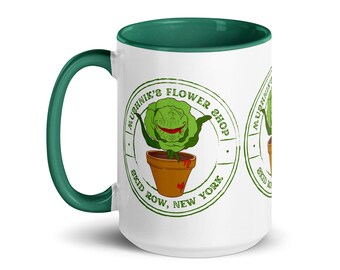 Little Shop of Horrors Mug – Mushnik's Skid Row Flower Shop, Audrey II Plant