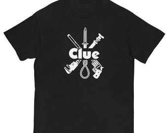 Clue T-Shirt – Weapons Logo, Murder Mystery Movie Fan Gift