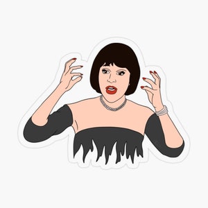 Clue Sticker - Mrs White Flames - Comedy Movie & Game - Whodunnit Murder Mystery - Unique Rare Gift for Fans of the Madeline Kahn Film