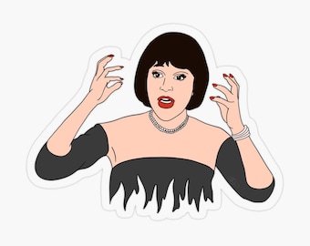 Clue Sticker - Mrs White Flames - Comedy Movie & Game - Whodunnit Murder Mystery - Unique Rare Gift for Fans of the Madeline Kahn Film