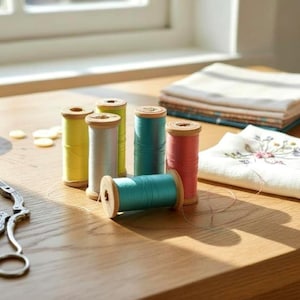 J and P Coats Cotton Thread Spools (Set of 6)