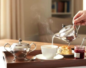 Vintage Australian Paramount Silver Plated/EPNS Milk Jug/Creamer and Sugar Bowl. Teapot for One.