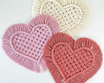 Personalised Smooth Pink Heart Coasters Box of 6