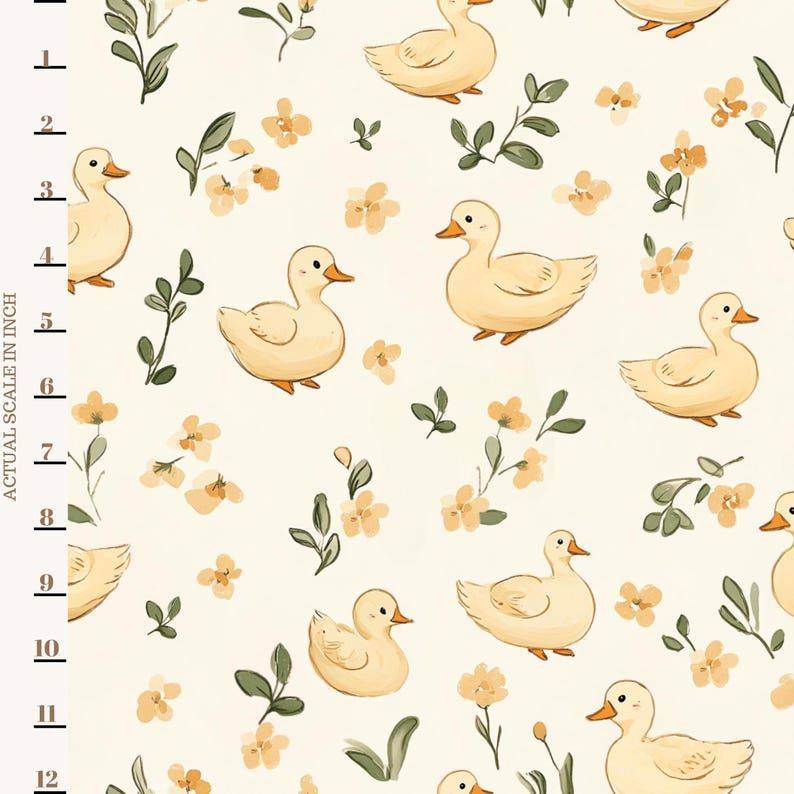 Boho Neutral Ducks Seamless Pattern || Neutral Ducks Fabric Pattern ...
