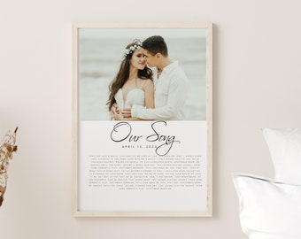 Our First Dance, Lyrics from your First Song, Lyrics First Dance, Digital Print, Wedding Wall Art, Wedding Inspiration, Wedding Gift