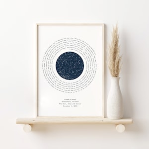 Nuestro primer baile, un mapa estelar con letras de boda - Venta masiva de Navidad