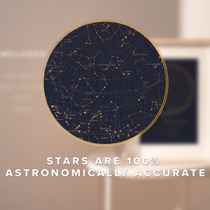 The Night We Met 100% Accurate Star Map and the Perfect Anniversary Gift Gold Foil Look image 4