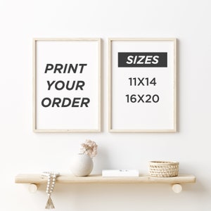 Print your Order, Printing Service, Mailed Print, Custom Printing, Free Shipping, Print and Mail Your Wall Art Print, 11x14, 16x20