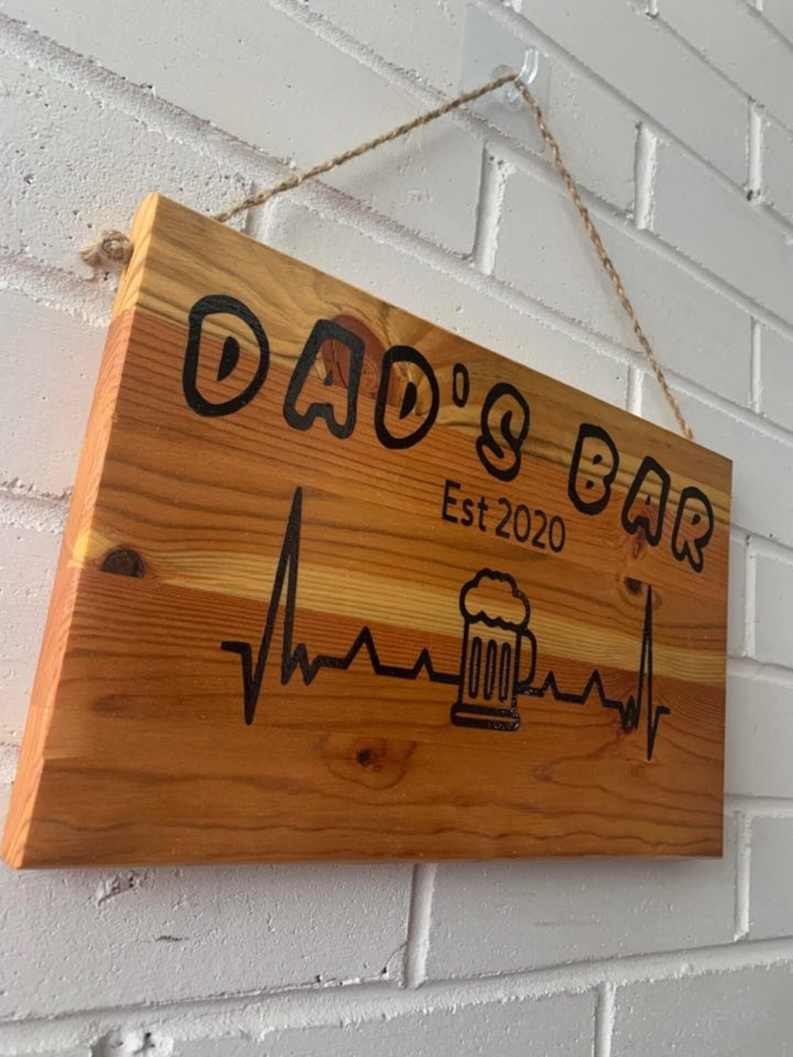 Dads Bar Wooden Sign Outdoor Bar Homemade Bar Bar Sign Etsy