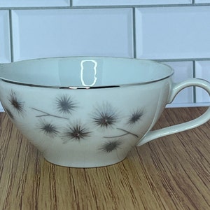Creative Fine China Atomic Platinum Starburst Tea Cup