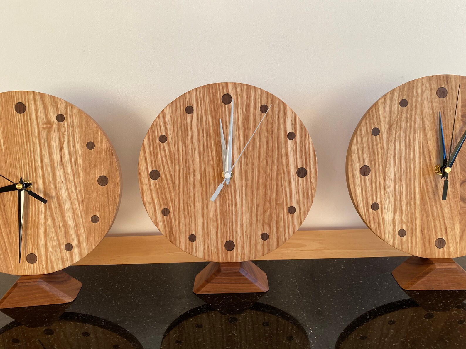 Freestanding clocks handmade bespoke hardwood Etsy