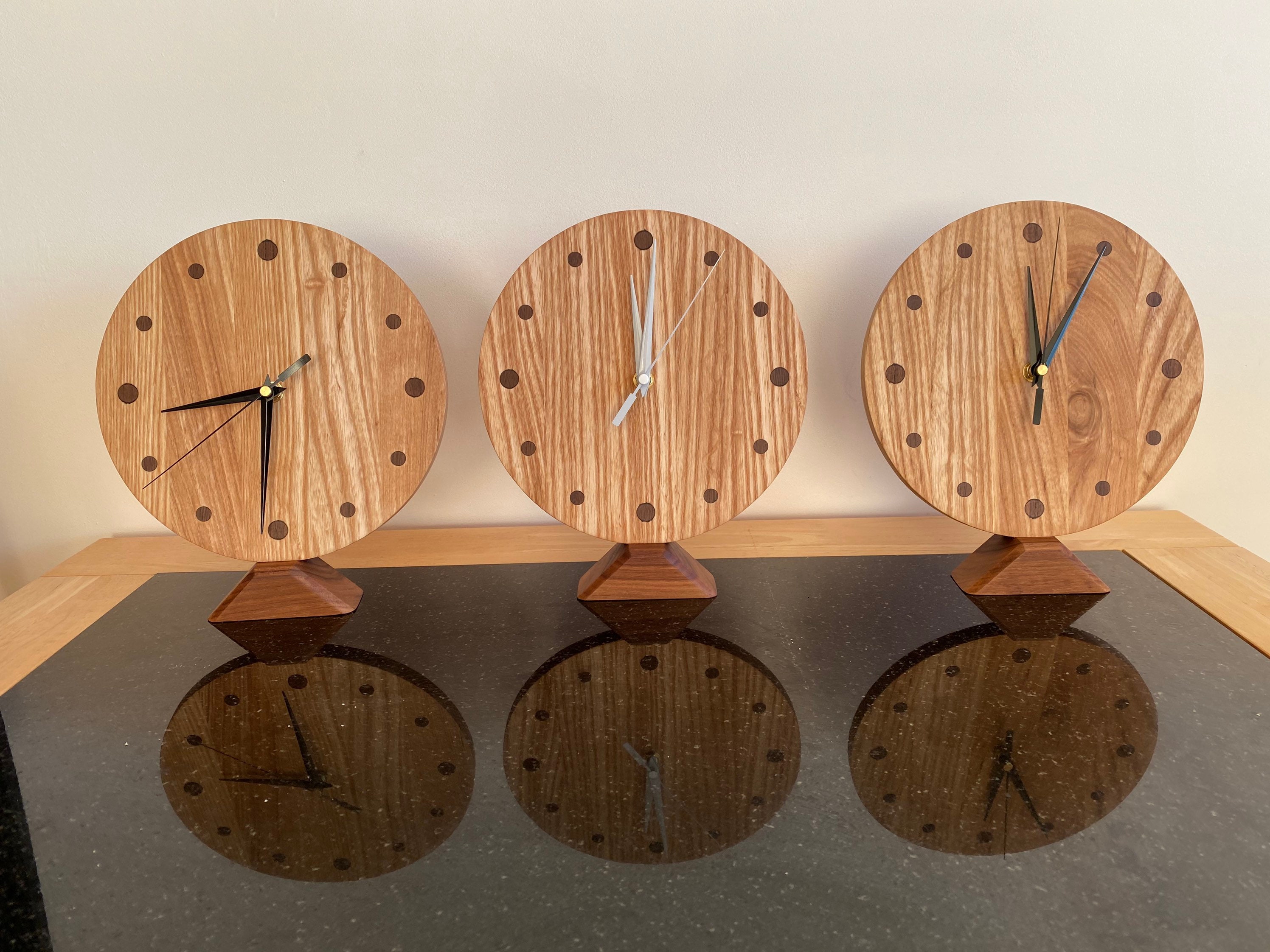 Freestanding clocks handmade bespoke hardwood Etsy