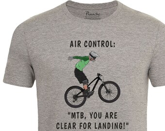 Men's MTB Cycling T-Shirt, Funny Air Control Design