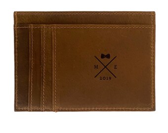Cartera de cuero delgada / Cartera minimalista / Portatarjetas delgada 8 / Cartera de cuero