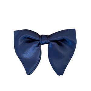 Navy Butterfly Bow Tie | Wedding Bow Tie | Pre Tied Adjustable Bow Tie | Silk Bow Tie