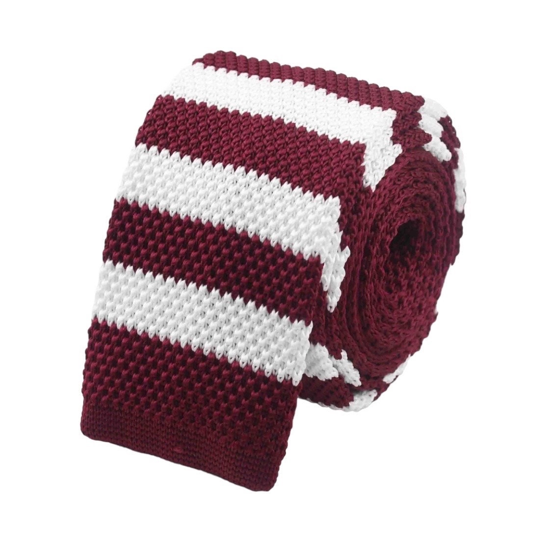 Basic Cherry Red Polyester Tie In Stock