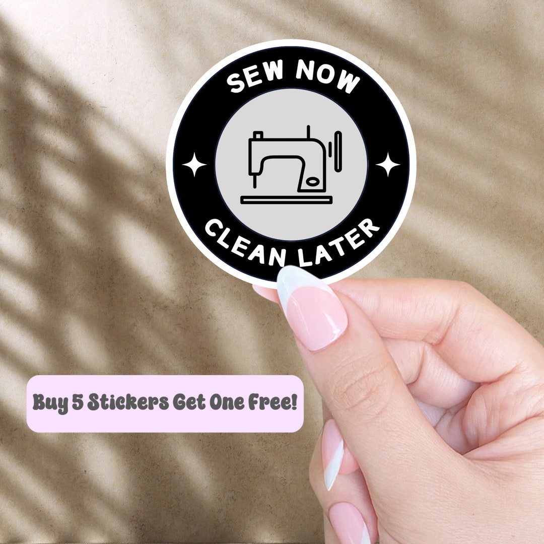 Sewing Sticker Sewing Machine Sticker Crafty Sticker Vinyl Etsy