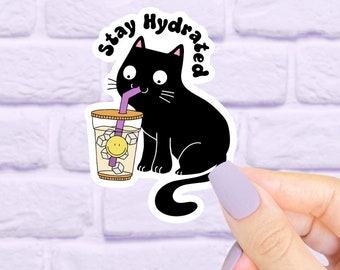 Cat Stickers, Kindle Stickers, Cute Stickers, Aesthetic Stickers, Laptop Decals, Reading Stickers