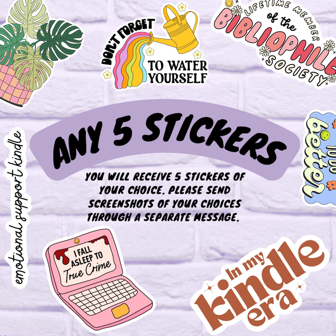 Sticker Pack, Kindle Stickers, Book Stickers, Cute Stickers, Laptop