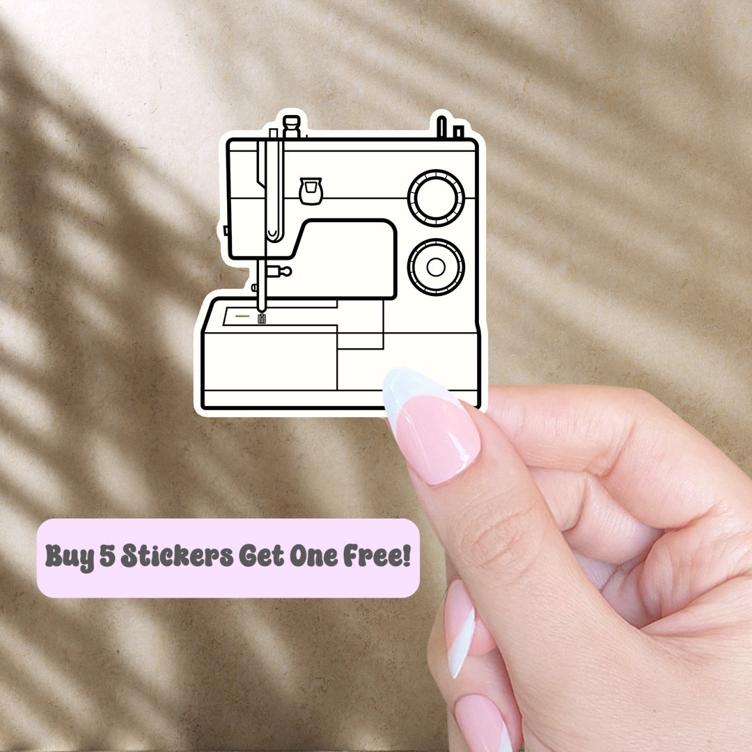 Sewing Sticker Sewing Machine Sticker Crafty Sticker Vinyl Etsy