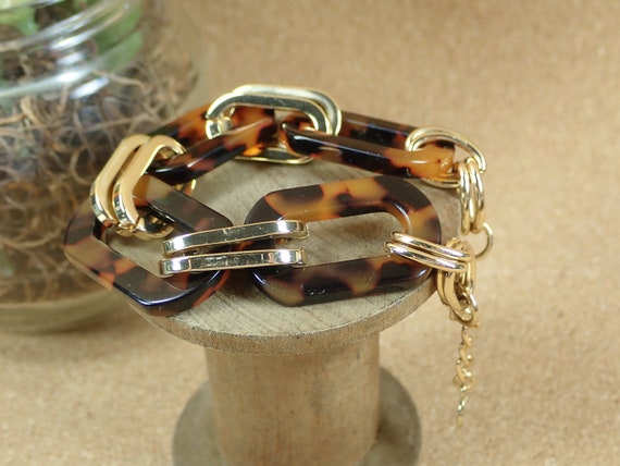 Charter Club Leopard Print Chain Link Bracelet - … - image 2