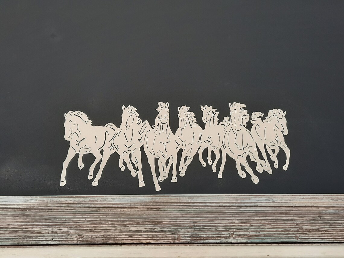 Horse Chalk Board Stampede Hand Crafted 42 x Etsy