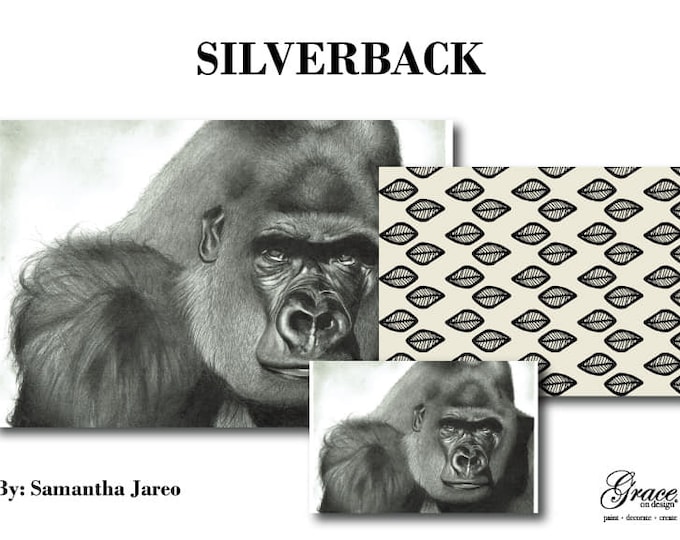 Silverback Decoupage Pack by Grace On Design