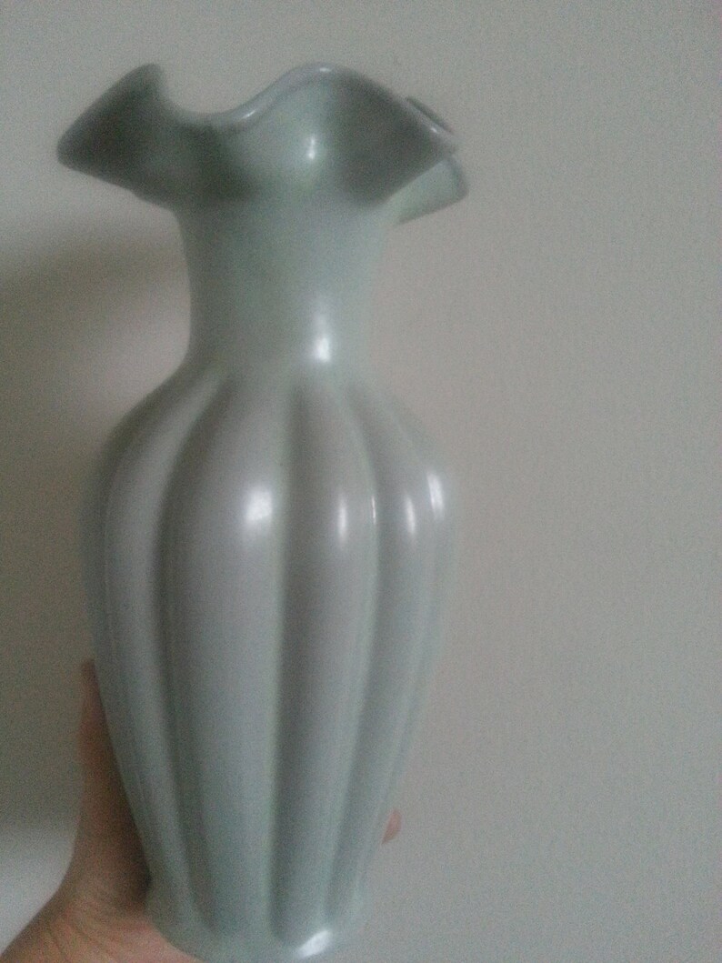 Collectible Vase Celadon Glazed Vase Elegant Decor /& Collectible Monochrome glaze vase. Vintage Handmade Ceramic Vase Decor Vase