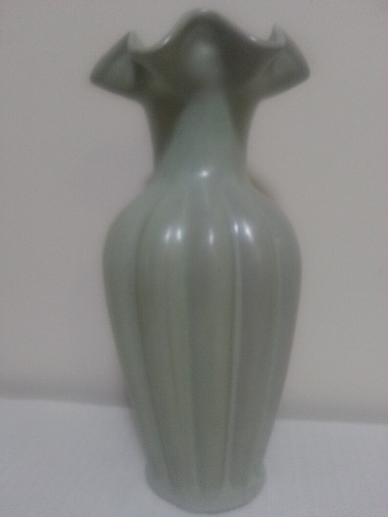 Collectible Vase Celadon Glazed Vase Elegant Decor /& Collectible Monochrome glaze vase. Vintage Handmade Ceramic Vase Decor Vase