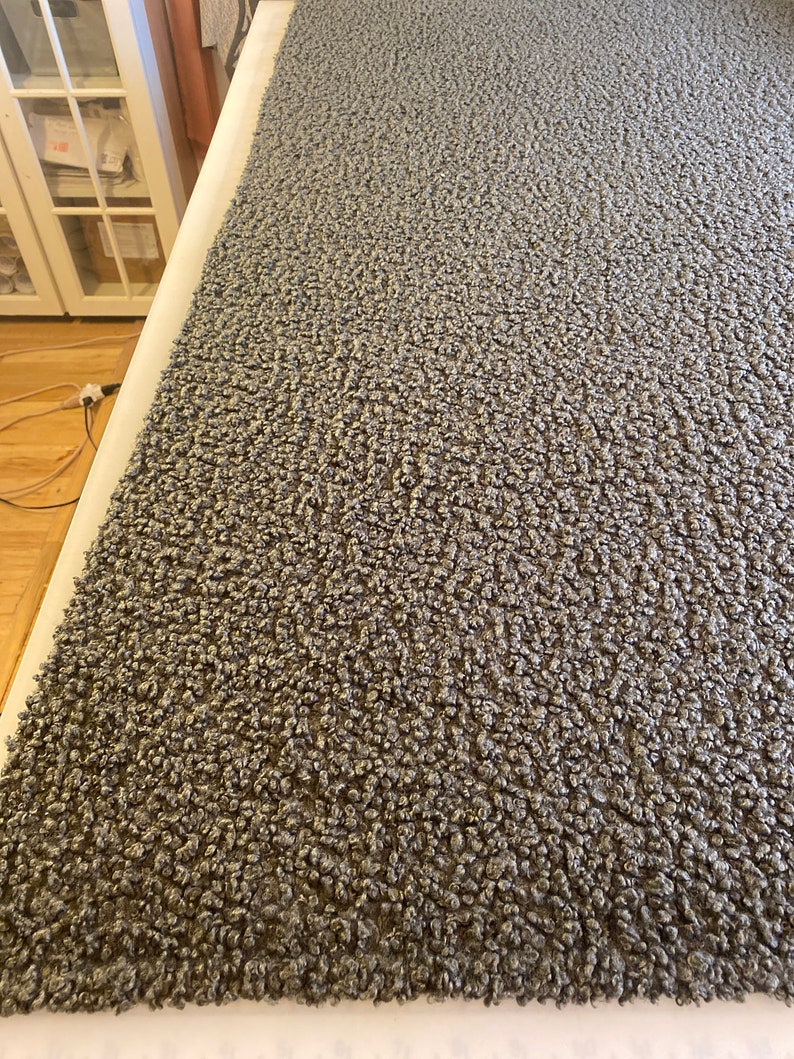 Boucle Gray/green Upholstery Fabric Etsy