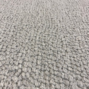 1.5 yards, Silver Textured Boucle Luxury Upholstery Fabric Heavy Weight Shiny