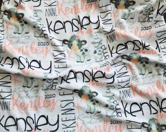 Personalized Newborn Baby Blanket, Baby Name Blanket