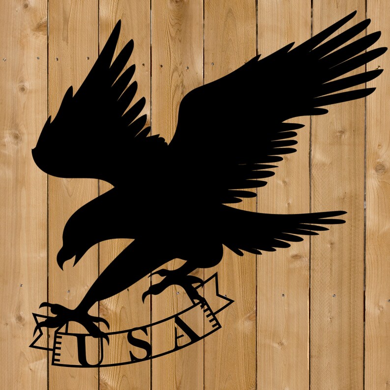American Eagle Sign USA Sign Bald Eagle Man Cave Sign Etsy
