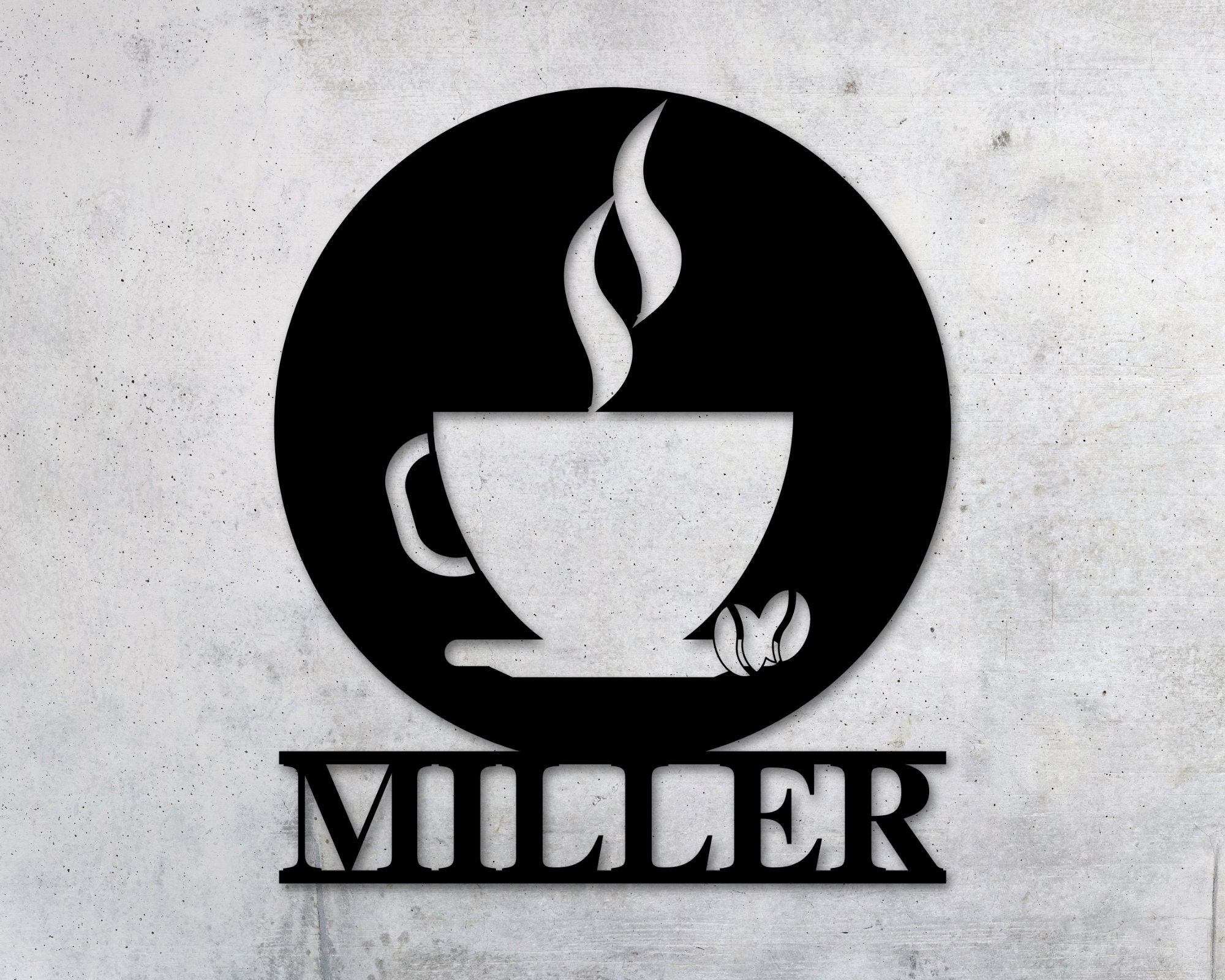 Coffee Name Sign Kitchen Name sign Coffee Bar Sign Etsy