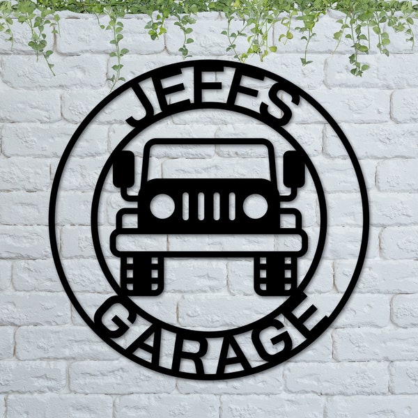 Personalized Metal Garage Sign: Powder Coated Car & Truck Decor