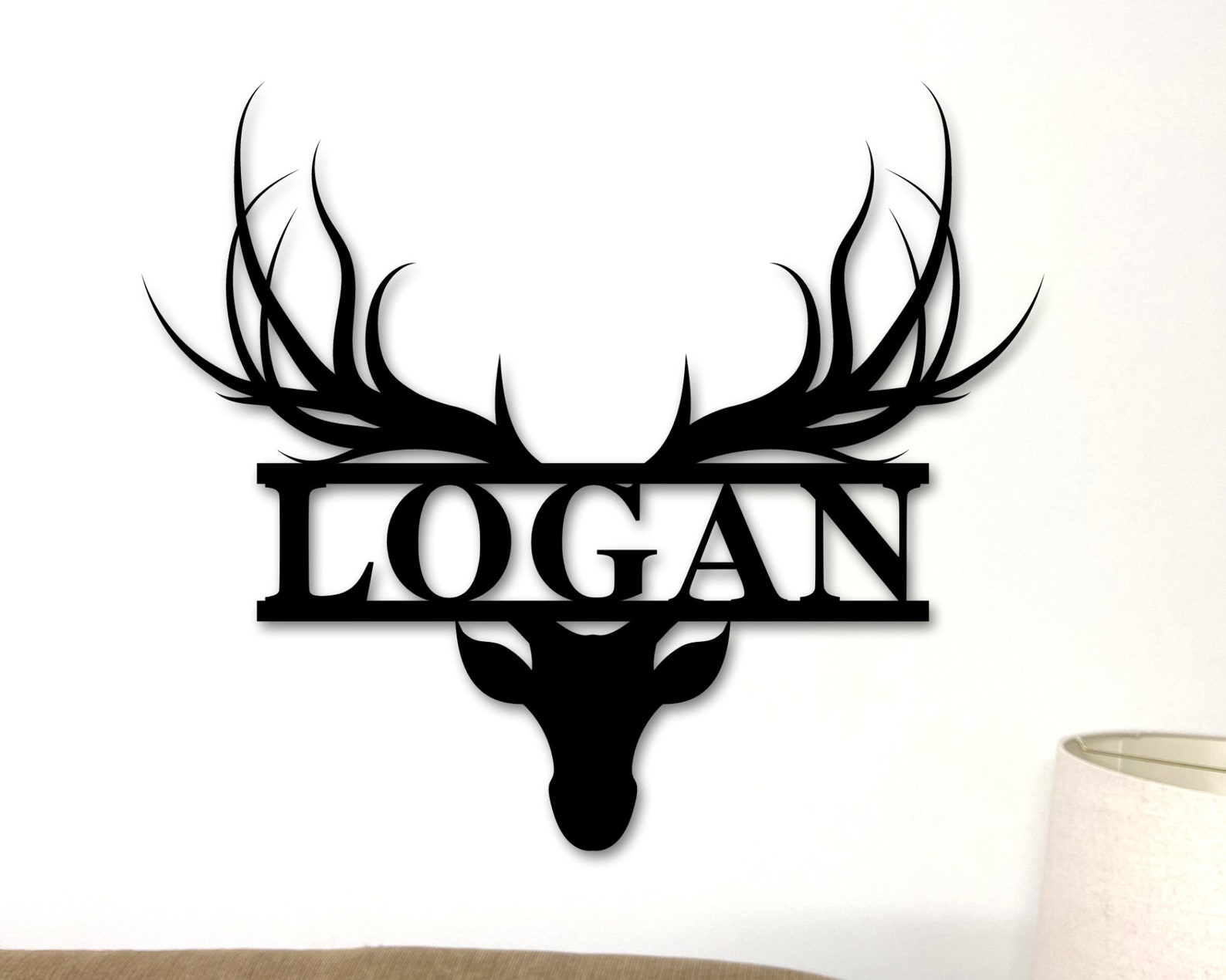 family-name-metal-sign-deer-last-name-sign-housewarming-etsy