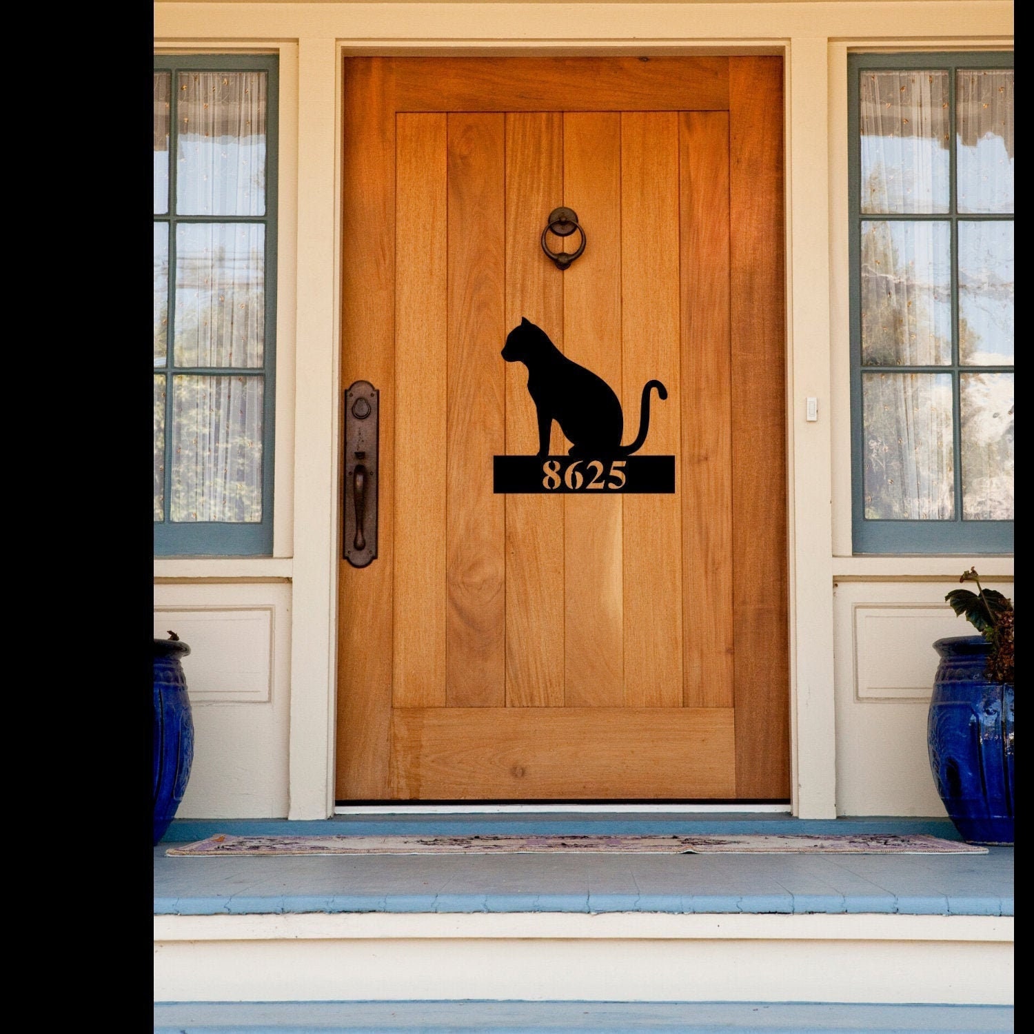 Cat Addressing Personalized Cat Address Sign: Metal House Number Plaque - Etsy