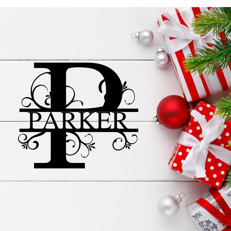 Personalized Metal Family Name Sign: Powder Coated Monogram Wall Art - Etsy