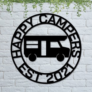 Custom Campsite Sign, Camper Decor, Family Name, RV Personalized, RV Metal Sign, Family Last name Sign, Camping Sign, Camper Decor, RV Decor