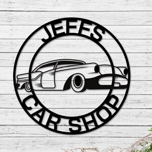 Personalized Metal Garage Sign: Custom Family Name, Powder Coated