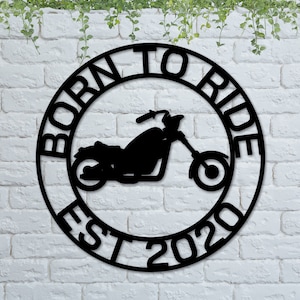 Custom Motorcycle Metal Wall Art, Personalized Sign, Garage Sign, Man Cave Decor, Motorcycle Art, Personalized Biker Gift, Bike Lover Gift